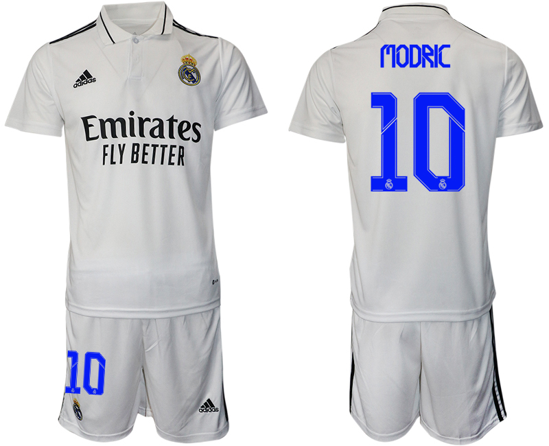 Men 2022-2023 Club Real Madrid home white #10 Adidas Soccer Jersey